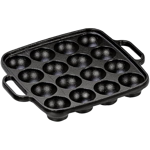 イシガキ 鉄鋳物 たこ焼き器 16穴 ブラック 縦19×横23×高さ3cm IH対応 ガス火 対応 3966