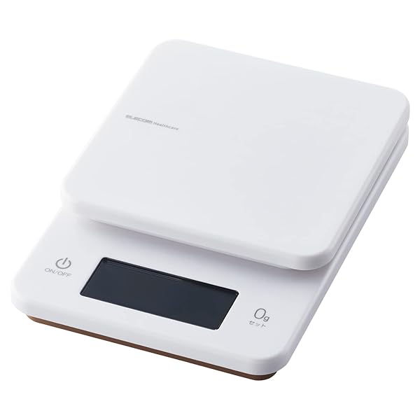 エレコム キッチンスケール 最大3kg 最小0.5g表示 【 バックライト付 0g表示 自動...