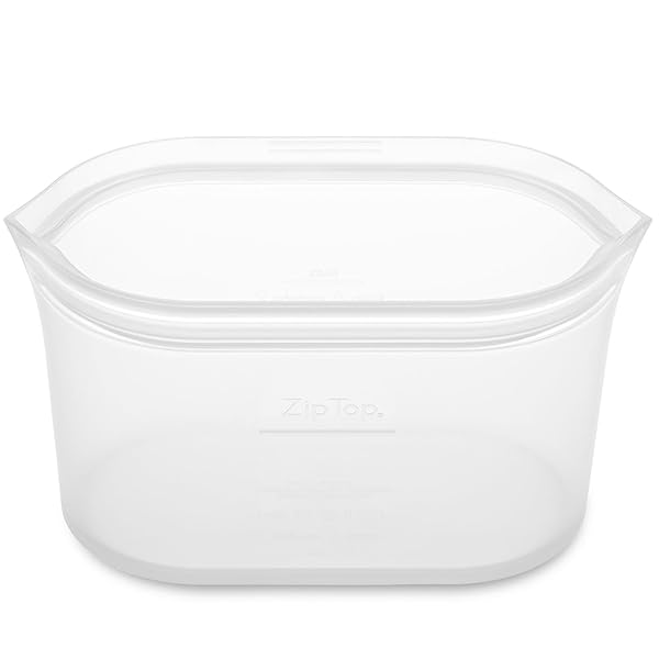 ジップトップ Zip Top シリコーンバッグ 保存袋 【日本正規品】 ディッシュ L 946ml ホワイト フリーザーバッグ 繰り返し使える 食品用ラップの代替えにも