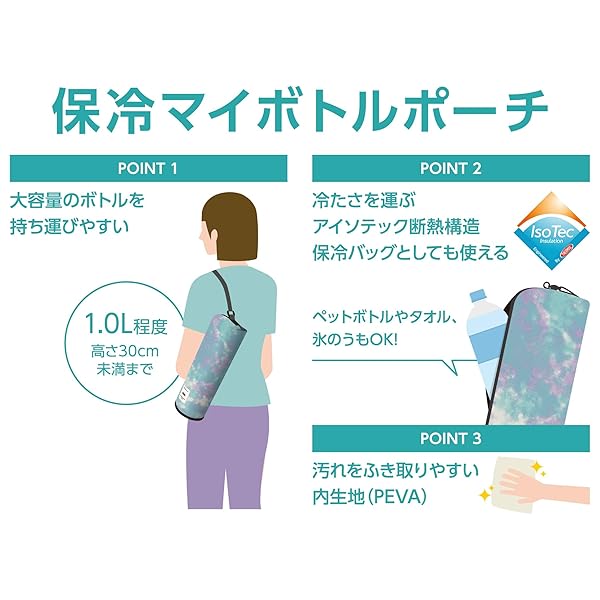 サーモス 保冷マイボトルポーチ ショルダー付き 1L用 水筒カバー 保冷バッグとして...