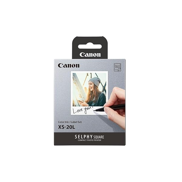 キヤノン Canon SELPHY SQUARE QX10/QX20用カラーインク/ラベルセット XS-20L