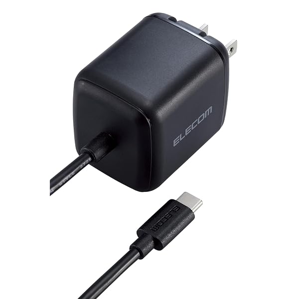 エレコム 充電器 Type-C 65W USB PD対応 USB-C ケーブル一体型 2m 折りたたみ式プラグ PSE認証 【 iPhone 16 15 Macbook/ノートパソコン など各種対応】 ブラック EC-AC8665BKブランドエレコム(ELECOM)色ブラックモデルEC-AC8665BK商品説明【商品概要】ノートパソコンからスマートフォンまでこれ1台で充電できる、高出力のUSB AC充電器です。デバイスごとに専用の充電器を持ち運ぶ必要はありません。※USB Power Delivery規格65Wまで充電できる機器に限ります。足下のコンセントに接続してもゆったり使用できる長さ約2mのUSBケーブル一体型なので、ケーブルを引っ張っても簡単に脱落しないので、安心充電が可能です。GaN II(窒化ガリウム)を採用し、高出力ながらコンパクトサイズを実現。プラグ部分も折り畳むことができるため、バッグの中でもスペースを取らず、ビジネスでの外出やリモートワーク、出張、旅行など持ち運びにも便利です。※GaN II(窒化ガリウム)はGaN第1世代より、製品の小型化および軽量化を実現することで、よりモバイル性を高めています。【商品説明】【商品詳細】ブランド：エレコム(ELECOM)商品種別：携帯電話・スマートフォン用AC式充電器商品名：エレコム 充電器 Type-C 65W USB PD対応 USB-C ケーブル一体型 2m 折りたたみ式プラグ PSE認証 【 iPhone 16 15 Macbook/ノートパソコン など各種対応】 ブラック EC-AC8665BK製造元：エレコム商品番号：EC-AC8665BK発売日：2024年03月17日商品内容：1)コンパクト色：ブラック商品タイプ：3)Type-Cケーブル一体型【当店からの連絡】【配送について】当店では複数の物流拠点から発送しております。外装箱が提携配送センターのものである場合がございますが、品質に問題はございません。あらかじめご了承ください。