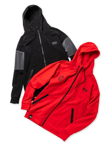 Rakuten - CARVICO FABRIC ZIP HOODIE SY32 by SWEET YEARS sweet years SY32 SY 32 32 メンズ パーカー フーディー ジップ アウター イタリア スポーツ フットサル サッカー トレーニング ファッション BLACK RED BLK S M L XL XXL 12504