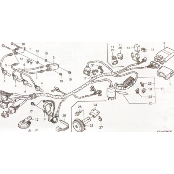 Rakuten - ホーネット250(MC31)　★2000年モデル～　車台番号MC31-1200001～　イグニッションコイル　1台分　図中(3番)　30510-MM8-003 1223K-30510-MM8-003X2