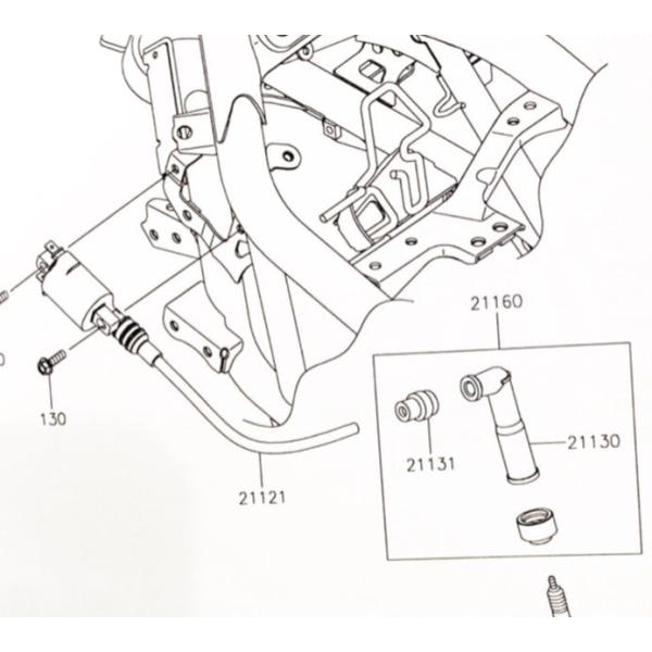 Rakuten - ニンジャ250SL(BX250A)　イグニッションコイル＆プラグキャップ　図中(21121番＆21160番)　21121-0713　21160-0019 1245K-21121-0713-21160-0019