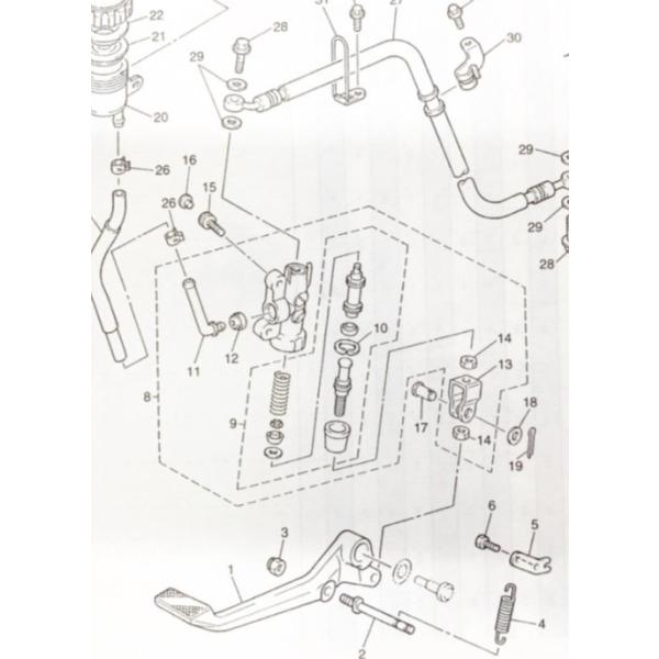 XJR1300(RP01J) リヤマスターシリンダーインナーキット　(リアマスターシリンダーインナーキット)　図中(9番) 3TU-W0042-51(4BP-W0042-50より品番統一)　 1384K-3TU-W0042-51