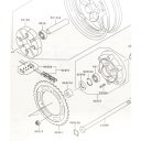 ゼファー1100(ZRT10A) リヤハブダンパー (ダンパーゴム リアハブダンパー) 図中(92160番) 92160-1330 263K92160-1330