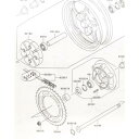 ゼファー1100RS(ZRT10A) リヤハブダンパー (ダンパーゴム リアハブダンパー) 図中(92160番) 92160-1330 291K92160-13...