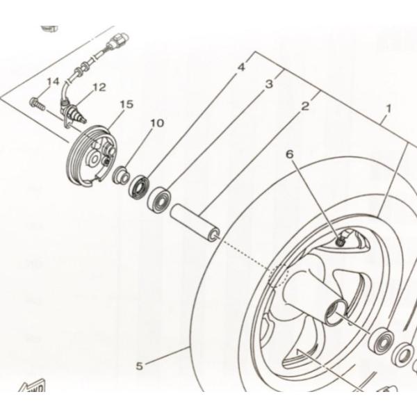マジェスティ250/マジェスティC(SG03J)　5GM1/5SJ4/5SJEに適合　スピードセンサー　図中(12番)　5GM-85970-00　(5CG-85970-00　より品番統一) 335K5GM-85970-00