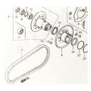 フュージョン(MF02) ドライブベルト (Vベルト) 図中(7番) 23100-KM1-671 (23100-KM1-003より品番統一) 507K23100...
