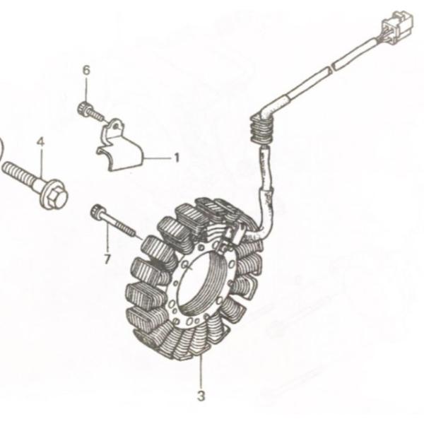 X4(SC38)　ステーター　(ジェネレーター)　図中(3番)　31120-MAZ-003 559K31120-MAZ-003