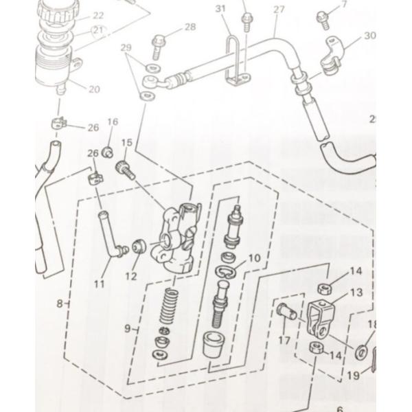 Rakuten - XJR1200/R(4KG)　リヤマスターシリンダーインナーキット　図中(9番)　3TU-W0042-51 674K3TU-W0042-51