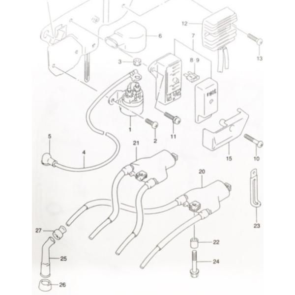 Rakuten - GSX1100Sカタナ(GU76A)　イグニッションコイル　1台分　図中(20番＆21番)　33410-32X50　(33410-46D00 33420-46D00より品番統一)　 748K33410-32X50X2