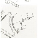 XJR400R(RH02J) カムチェーンテンショナー&ガスケット 図中(12番&14番) 4HM-12210-10 4HM-12213-00 787K4HM-...
