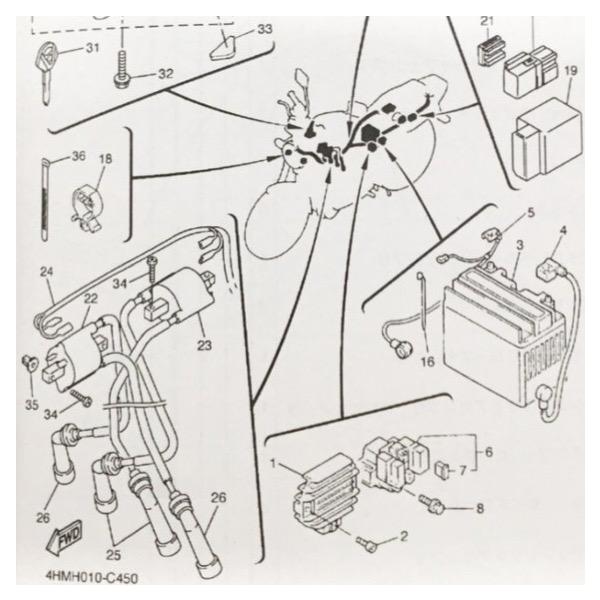 XJR400R(RH02J)��������������졼������(6��)��4DN-81940-12��(4DN-81940-00 4DN-81940-11 �����������) 7...