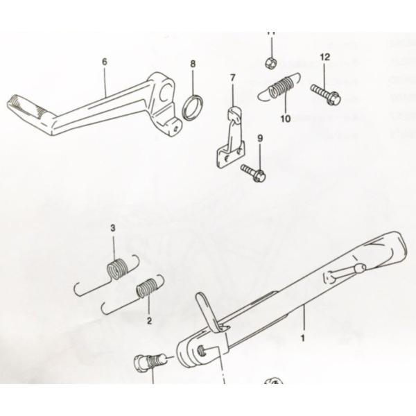 Rakuten - インパルス400(GK79A)　サイドスタンド　図中(1番)　42310-23E02 (42310-23E00より品番統一) 919K-42310-23E02