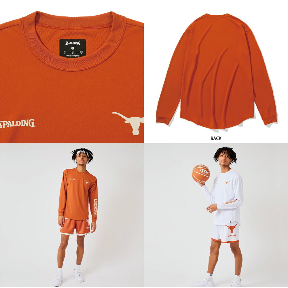 SMT23131TX SPALDING ���󥰥��꡼��T����� �ƥ����� ���󥰥ۡ��� �� ������ ���ݥ�ǥ��� �Х����åȥܡ��� �Х��� Long sleeved T-shirt ��� ��ǥ����� ���� ���� ��˥��å��� �˽����� ������� �������