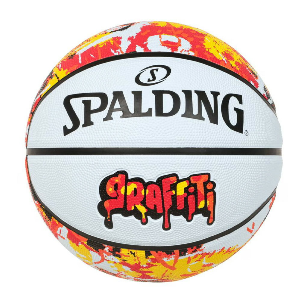 85-264J SPALDING グラフィティ オレンジ×レッド ラバー 7号球 ｜ 正規品 スポルディング バスケットボール バスケ 7号 屋内 屋外