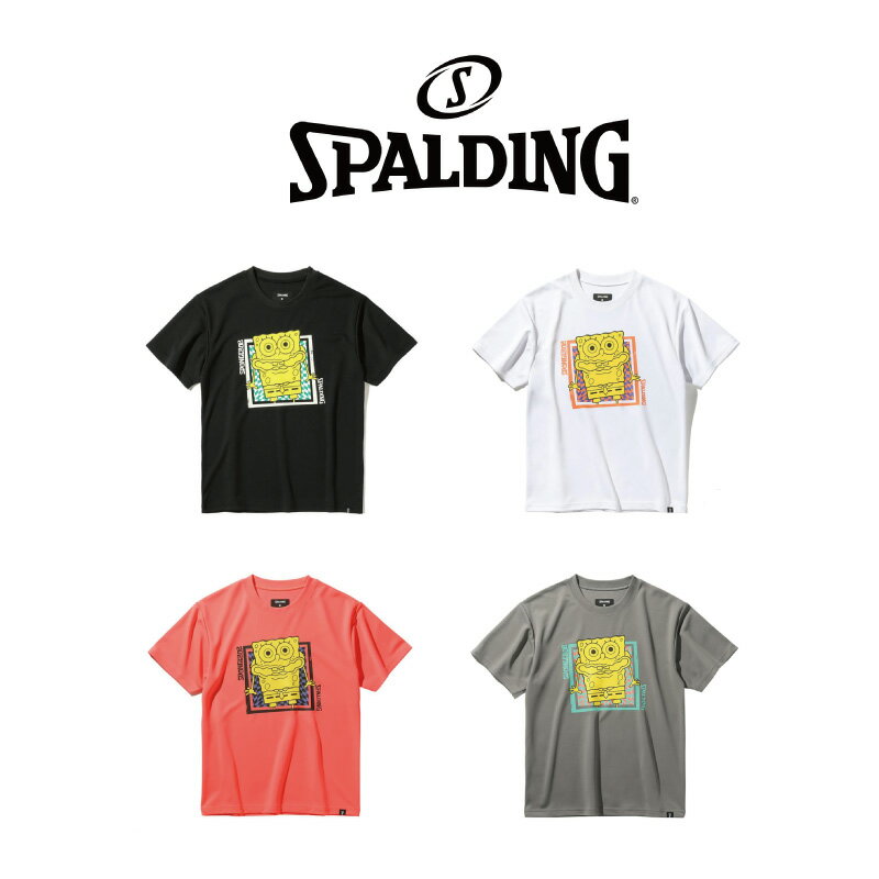 乐天商城 - SJT25063S ジュニア T シャツ スポンジ・ボブ チェッカーフラッグ ｜ 正規品 SPALDING スポルディング バスケット ボール バスケ T-shirt メンズ レディース 男性 女性 ユニセックス 男女兼用 おしゃれ オシャレ