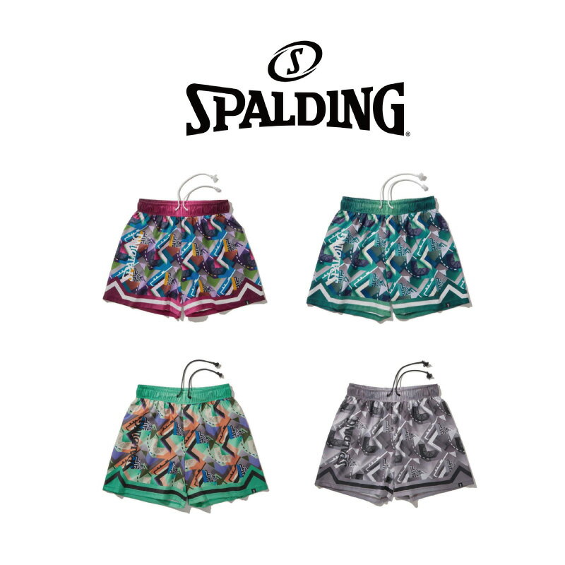 乐天商城 - SMP24108 布帛ショーツ ジオメトリック ｜ 正規品 SPALDING スポルディング バスケット ボール バスケ ハーフパンツ Shorts メンズ レディース 男性 女性 ユニセックス 男女兼用 おしゃれ オシャレ