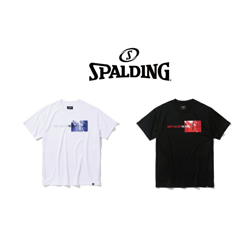 乐天商城 - SMT24013 SPALDING Tシャツ フォト ドント フォロー ザ ウエーブ ｜ 正規品 スポルディング バスケットボール バスケ T-shirt メンズ レディース 男性 女性 ユニセックス 男女兼用 おしゃれ オシャレ