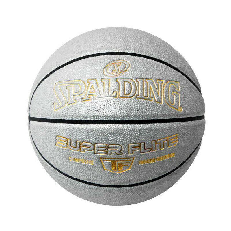 ボール 77-431J スーパーフライト シルバー×ゴールド 7号球 合成皮革 | 正規品 SPALDING スポルディング バスケットボール バスケ 7号 屋外 外用 屋内 室内 店長オススメ