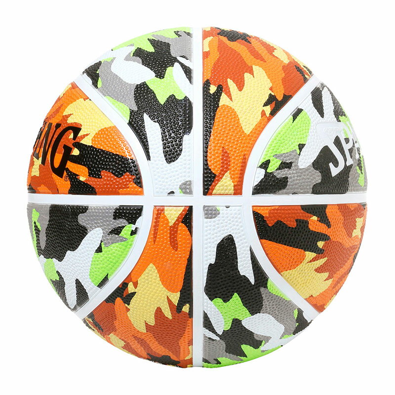 84-495J マルチカモ グリーン×オレンジ 5号球 ラバー球 | 正規品 SPALDING スポル...