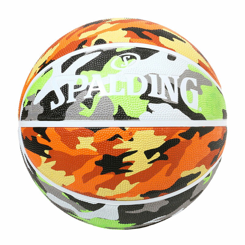 84-495J マルチカモ グリーン×オレンジ 5号球 ラバー球 | 正規品 SPALDING スポル...