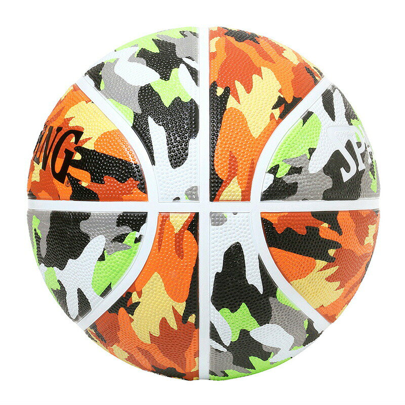 84-501J マルチカモ グリーン×オレンジ 7号球 ラバー球 | 正規品 SPALDING スポルディング バスケットボール バスケ 7号 屋外 外用 屋内 室内 店長オススメ spso-ko-10003725 スポーツ倉庫 サンプル画像2