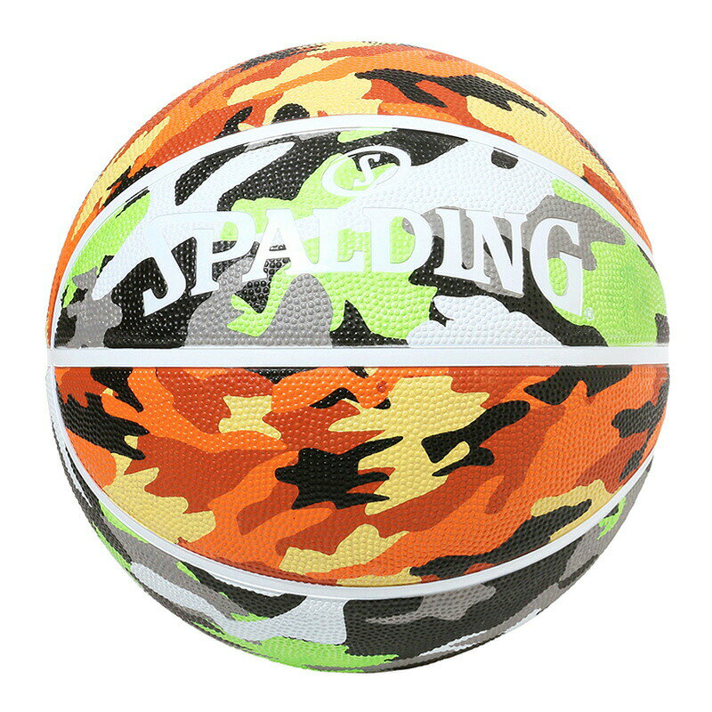 84-501J マルチカモ グリーン×オレンジ 7号球 ラバー球 | 正規品 SPALDING スポルディング バスケットボール バスケ 7号 屋外 外用 屋内 室内 店長オススメ spso-ko-10003725 スポーツ倉庫 サンプル画像3