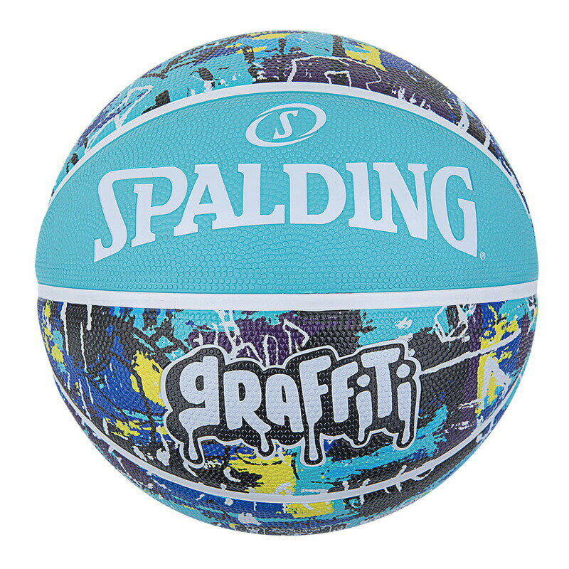 84-529J グラフィティ ブルー 6号球 ラバー球 正規品 SPALDING スポルディング バスケットボール バスケ 6号 屋外 外用 屋内 室内 店長オススメ