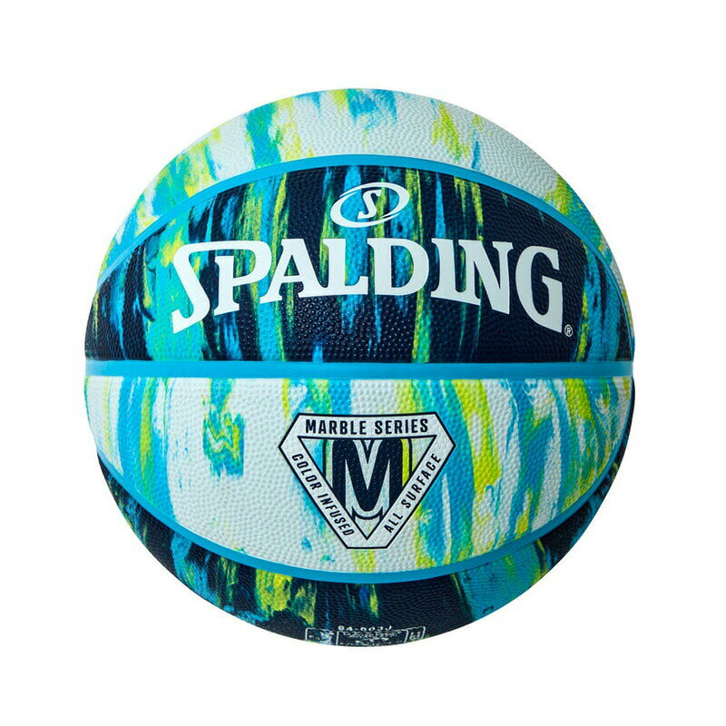 84-803J マーブル ブルー×イエロー 7号球 ラバー | 正規品 SPALDING スポルディン...