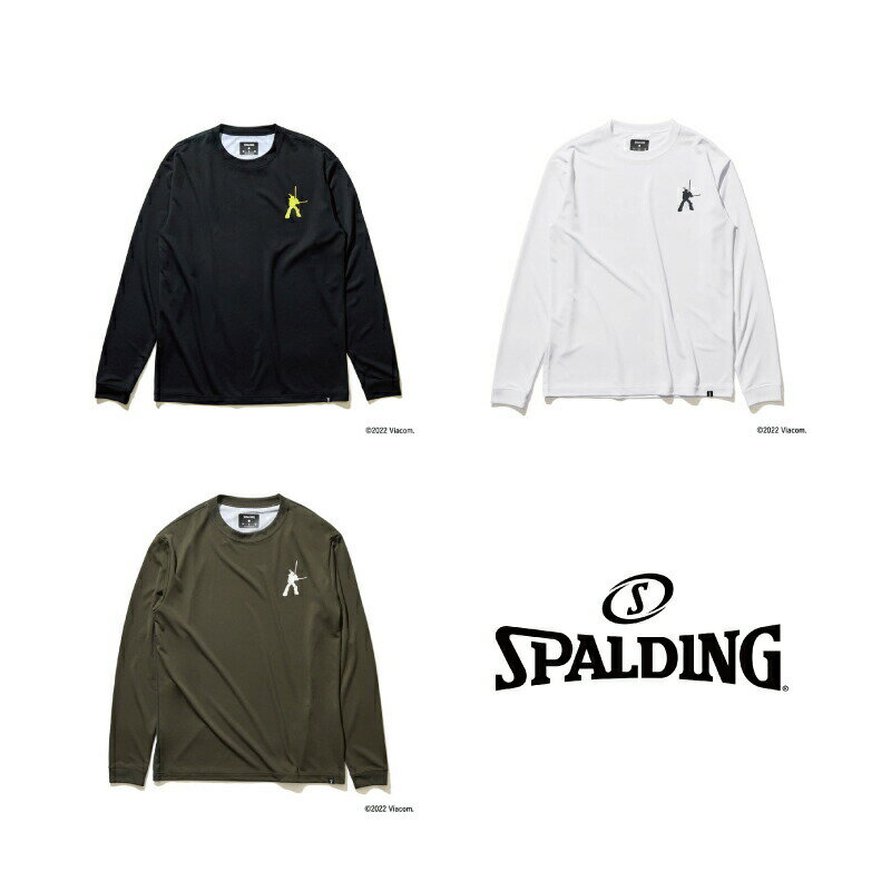 SMT22146T SPALDING Long Sleeve T-Shirt ロングスリーブ Tシャツ タートルズ ピザ バックプリント | 正規品 スポルディング バスケットボール バスケ ミュータント タートルズ Mutant Turtles メンズ レディース 男性 女性 ユニセックス 男女兼用 オシャレ