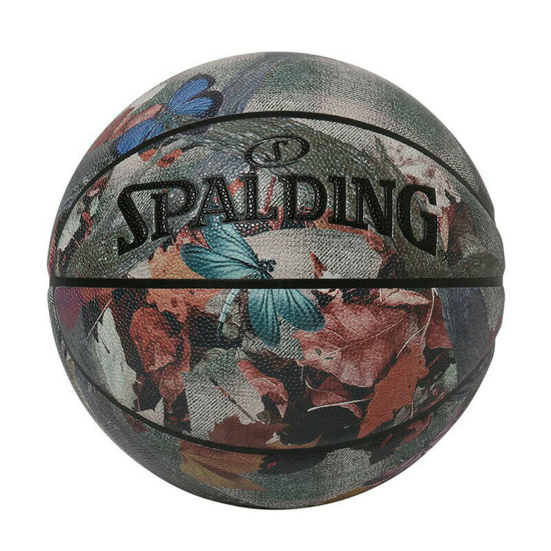 77-804J バタフライプレイド コンポジット 7号球 ｜ 正規品 SPALDING スポルディング バスケットボール バスケ 7号 ラバー ゴム 屋外 外用 屋内 室内