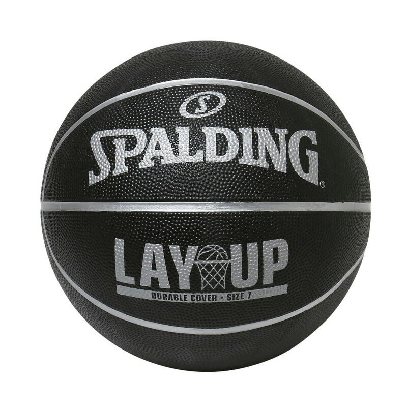 84-748Z レイアップ ラバー ブラック×グレー 7号球 | 正規品 SPALDING スポルディング バスケットボール バスケ 7号 ラバー ゴム 屋外 外用 屋内 室内