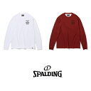 SMT23118 SPALDING ロングスリーブ Tシャツ デジタル コラージュ バックプリント | 正規品 スポルディング バスケットボール バスケ T-s...