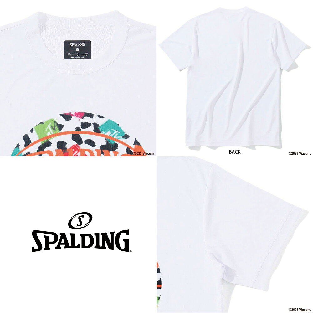 SMT23029M SPALDING Tシャツ MTV レオパード ボールプリント ｜ 正規品 スポルディ...