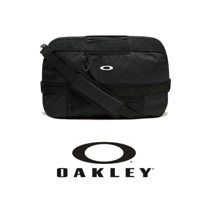 OAKLEY FOS900682-02E Essential Boston M 5.0 ボストンバッグ ｜  日本限定 オークリー バッグ 2層 3WAY 旅行 出張 PC収納 55cm×33cm×25cm 42L リフレクター引手 ボトルメッシュポケット EYEWEARポケット Blackout