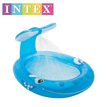 ME-7002/57435 ホエールスプレープール 送料無料 ビニールプール　家庭用プール INTEX インテックス intex 子供用 排水弁　家庭用ホース　尾　シャワー　しっぽ　くじら