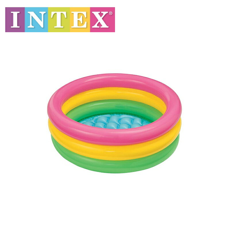 ME-7025 / 58924 サンセットグローベイビープール 86x25 intex インテックス INTEX プール クッション底 ビニールプール 家庭用プール 子供用プール ベビープール 小さいプール キッズプール