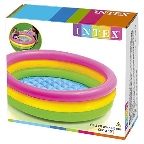 ME-7025 / 58924 サンセットグローベイビープール 86x25 intex インテックス INTEX プール クッション底 ビニールプール 家庭用プール 子供用プール ベビープール 小さいプール キッズプール