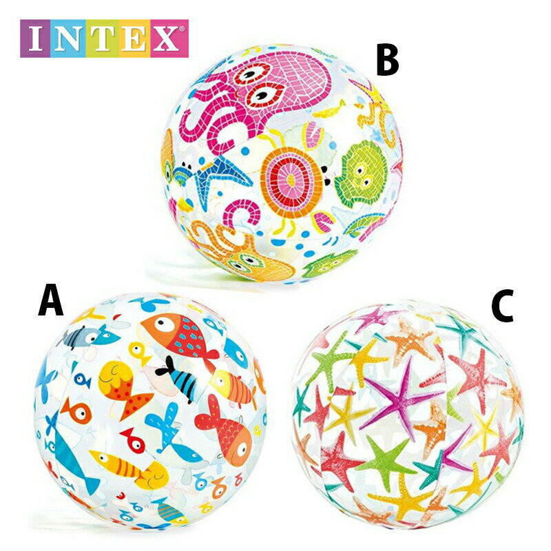 59050 INTEX ライブリープリント ビーチボール 61cm ｜ 日本正規品 インテックス i...