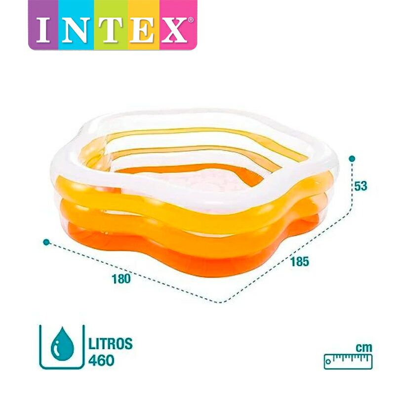 56495 INTEX サマーカラーズプール 185×180×53cm ME-7060 ｜ 日本正規品 インテッ...