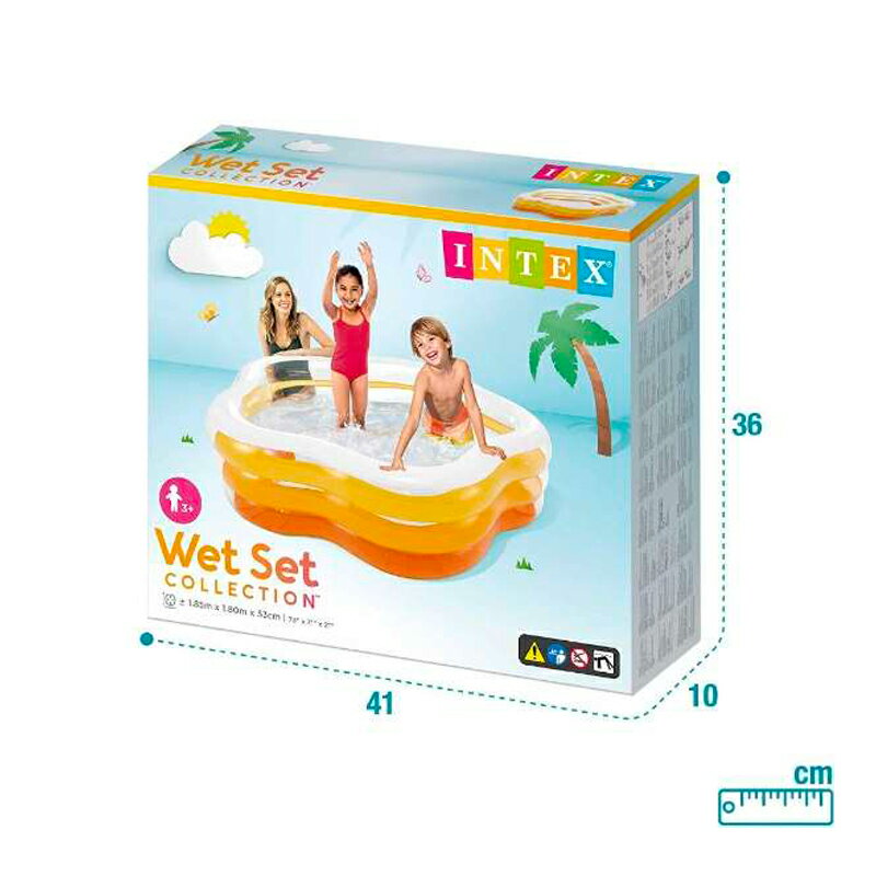 56495 INTEX サマーカラーズプール 185×180×53cm ME-7060 ｜ 日本正規品 インテッ...