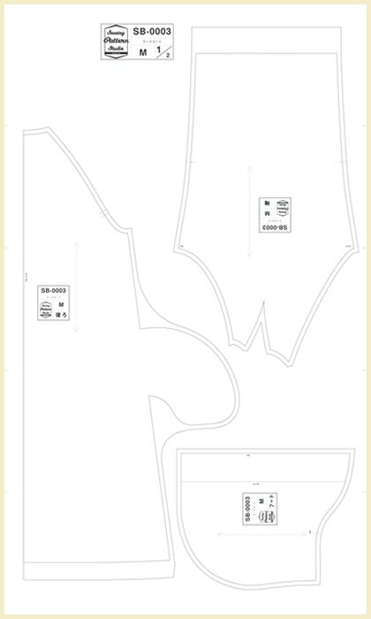 フードコート　型紙　S　M　L　LLサイズ【ブティック社/型紙/大人服/ソーイング/裏地なし/ポケット/パターン/縫い代付き/レディース/コート/4サイズ/】