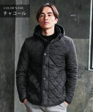 キルティングジャケット メンズ キルティングコート 2018 秋冬 新作 M3シンサレート 中綿ジャケット S M L XL 高機能中綿素材 撥水 取り外し フード メンズファッション ビジネス アウター メンズ SPU(スプ)