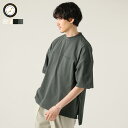 Tシャツ 半袖Tシャツ カットソー メンズ 春 春服 夏 夏服 日本製 国産 綿100 コットン 天竺 8オンス MVS VORTEX オーバーサイズ 半袖 5分袖 ハーフスリーブ シームポケット サイドスリット Aライン イージーケア AUD6444