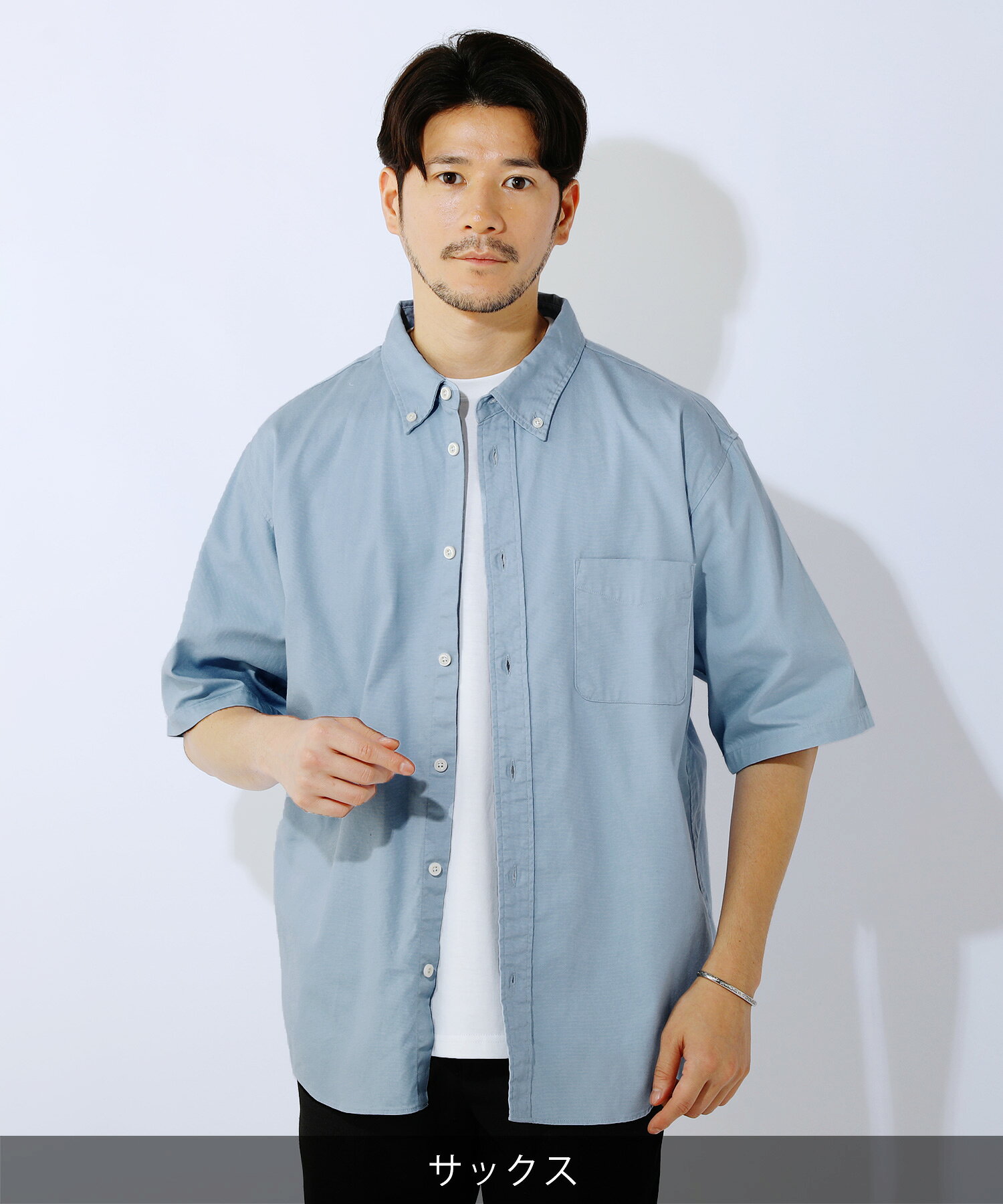 シャツ ボタンダウンシャツ メンズ 夏 夏服 半袖 綿100 日本製 国産別注 ハーフス...