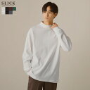 カットソー タートルネック メンズ 秋 秋服 冬 冬服 コンパクト スムース タートル ハイネック 綿100 長袖 M L ホワイト ブラック ボーダー ワイン ブラウン グリーン チャコール ブランド SLI…