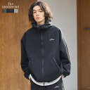 【セットアップ対応】 マウンテンパーカー メンズ ライトアウター 春 春服 春物 長袖 テックナイロン ダブルジップ ラグランスリーブ ドローコード ポケット 刺繍 無地 ロゴ ブラック チャコール ネイビー サンドベージュ S M L XL The unormwind